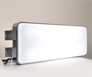 Rectangular aluminum profile light box